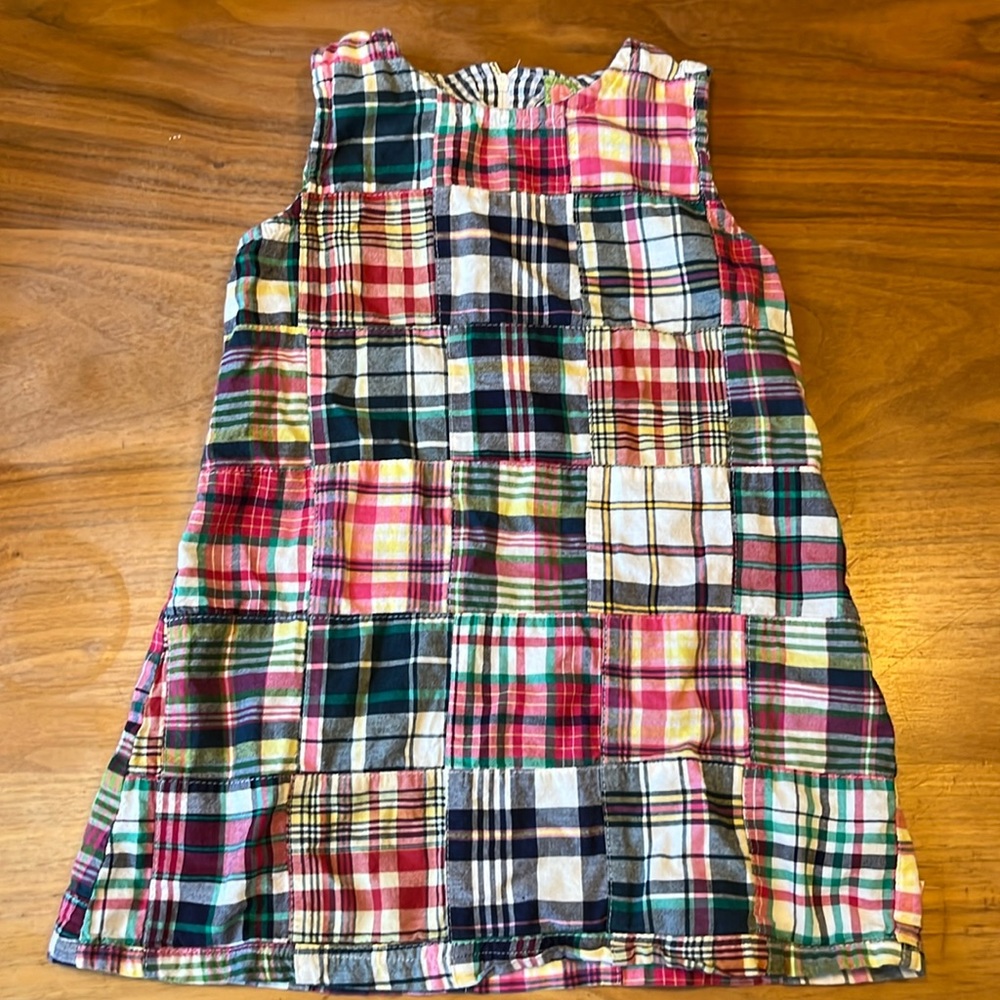 Madras plaid toddler dress